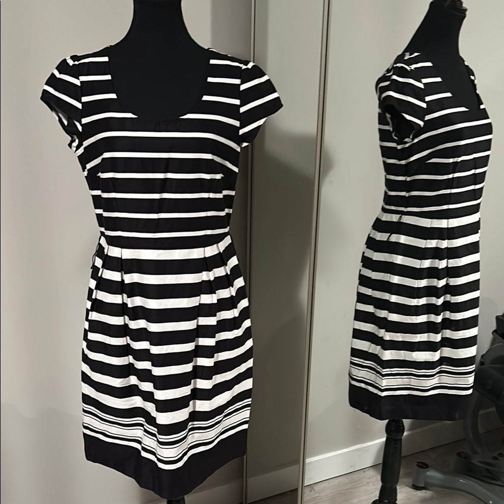 Black and White Striped Dress